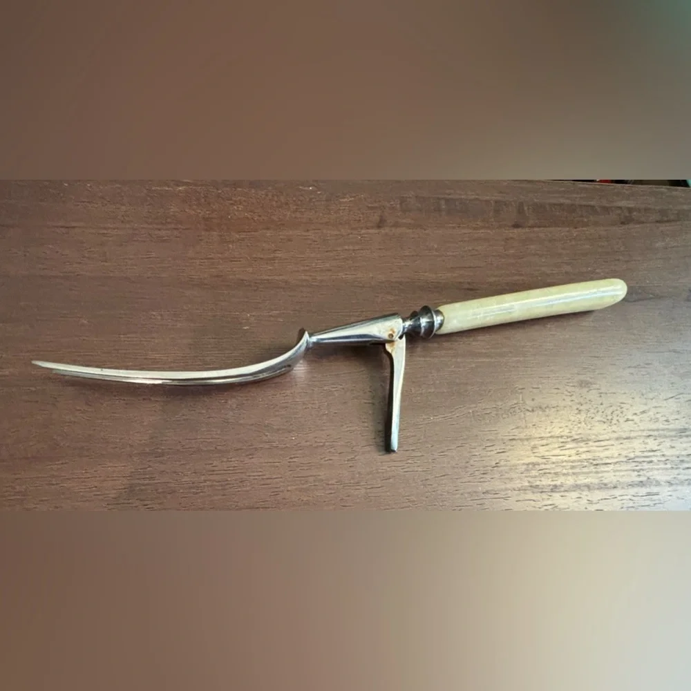 Vintage Carving Set Bakelite Handles Stainless‎ Steel Sheffield Knife Fork Stand